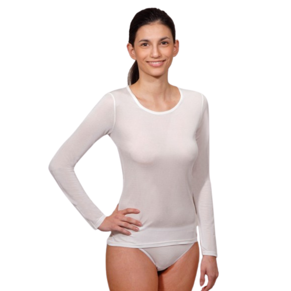 Dermasilk Eczeemkleding Shirt Lange Mouw Dames - Maat M - 1 stuk